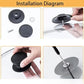Handles for pot lids - Lid knobs - Replacement parts for cookware - Universal - Handles for pans - Screw-on accessories - Handles for pot lids - Suitable for pot lids and casseroles (black - 6-pack)
