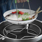 Pan Rack - Pot Stand - Stainless Steel Grill Holder - Steam Grid - Cooking Stand - Pan Trimmer - Pot Trimmer - Scratch-Resistant - Heat Resistant - For Hot Dishes - Pan Accessories - Round - Stainless Steel