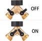 Y-Piece Tap - 3/4 - Tap Splitter - Water Distributor - Outdoor Tap - 2-Way Water Distributor – Brass - G 3/4" Water Distributor - With Accessories - European Taps - for Home and Garden Use