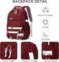 Waterproof backpack for girls - Girl Backpack - School backpack - lightweight school bag - School bag - Girls School Student School Bag - Large capacity backpacks for Girls and Boys - Teenagers - High School backpacks - Red