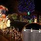 50 pieces - Christmas Lighting Gutter Hooks - Light Hose Clamps - Christmas Lighting Clips - Weatherproof Metal Gutter Clamp - Festive Lighting Clamps - Cable Clips - Christmas Decoration Hooks - for Christmas and Halloween Seasonal Cord - Silver - 24*15