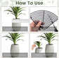 2 pieces - plant pot cover - 30 cm - Flowerpot grid - planter cover set - plantpot grid bottom protectors - with 16 posts - plant covers - for indoor and outdoor gardening - plant protectors - keeps cats and squirrels out of the flowerpot - black