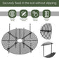 2 pieces - plant pot cover - 30 cm - Flowerpot grid - planter cover set - plantpot grid bottom protectors - with 16 posts - plant covers - for indoor and outdoor gardening - plant protectors - keeps cats and squirrels out of the flowerpot - black