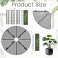 2 pieces - plant pot cover - 30 cm - Flowerpot grid - planter cover set - plantpot grid bottom protectors - with 16 posts - plant covers - for indoor and outdoor gardening - plant protectors - keeps cats and squirrels out of the flowerpot - black