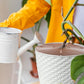 2 pieces - plant pot cover - 30 cm - Flowerpot grid - planter cover set - plantpot grid bottom protectors - with 16 posts - plant covers - for indoor and outdoor gardening - plant protectors - keeps cats and squirrels out of the flowerpot - brown