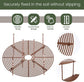 2 pieces - plant pot cover - 30 cm - Flowerpot grid - planter cover set - plantpot grid bottom protectors - with 16 posts - plant covers - for indoor and outdoor gardening - plant protectors - keeps cats and squirrels out of the flowerpot - brown