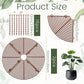 2 pieces - plant pot cover - 30 cm - Flowerpot grid - planter cover set - plantpot grid bottom protectors - with 16 posts - plant covers - for indoor and outdoor gardening - plant protectors - keeps cats and squirrels out of the flowerpot - brown