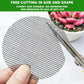 100 pieces - Round flowerpot mat - flowerpot mat - mesh garden mat - plant pot bonsai soil grid - for garden - prevents soil loss - drainage screens - 4.5 cm and 10 cm, 50 pieces each - black