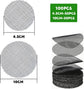 100 pieces - Round flowerpot mat - flowerpot mat - mesh garden mat - plant pot bonsai soil grid - for garden - prevents soil loss - drainage screens - 4.5 cm and 10 cm, 50 pieces each - black