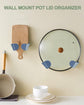 Pot Lid Holder - Lid Holder - 6 Pieces - Lid Storage Rack - Adjustable - Kitchen Cabinet Organizer - Pot Lid Organizer - Adjustable Wall Mount Pot Lid Holder Cabinet Door - Cabinet Door Lid Organizer - Save More Space - Durable - Blue