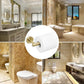 Wall-mounted toilet roll holder - Paper towel holder - waterproof - rustproof - 304 stainless steel toilet roll holder for bathroom - with screws - bathroom accessories - 163*80*47 mm - gold