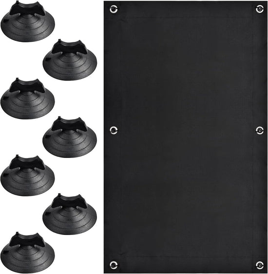 Blackout roller blind - No drilling required - 96 x 100 cm - Portable blackout curtain for windows - with 7 suction cups - Thermal insulation, Sun protection, Roller blind for skylight, Bedroom, Garden, Car - Black