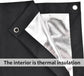 Blackout roller blind - No drilling required - 96 x 100 cm - Portable blackout curtain for windows - with 7 suction cups - Thermal insulation, Sun protection, Roller blind for skylight, Bedroom, Garden, Car - Black