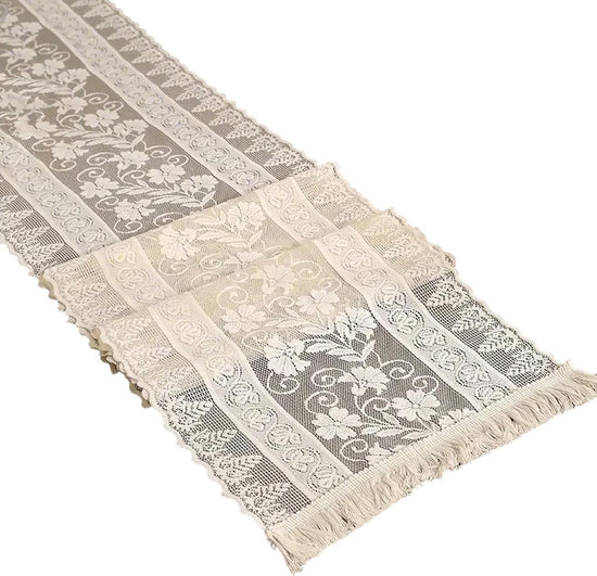 30*220 cm - Table runner - tablecloth - lace table runner - boho table runner - vintage rustic table runners - elegant tablecloth - for weddings, parties and special decorations - Beige
