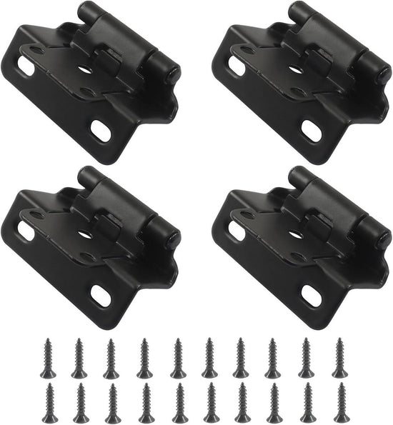 pieces - Hinges - Kitchen cabinet hinges - Cabinet door hinges - Furniture hinges - Flap hinge - Interior door hinges - surface-mounted hinges for kitchen cabinets - semi-concealed cabinet hinges - with screws - for cabinet doors, cabinets - black