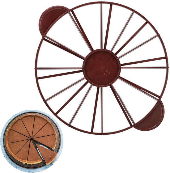 Cake divider - Round cake cutter and cake divider - cheesecake cutter - cake cutter - kitchen tools - Baking supplies - Adjustable - Brown