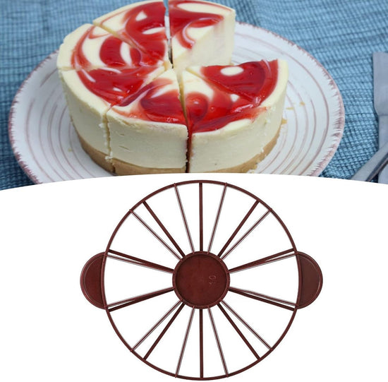 Cake divider - Round cake cutter and cake divider - cheesecake cutter - cake cutter - kitchen tools - Baking supplies - Adjustable - Brown