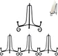 4 pieces - sign stand - plate holder - iron plate stands - plate stands for display - Display rack - foldable easel stand - metal photo stand - photo stand - book stand - plate stands - 4 inch - black
