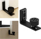 2 Pieces - Sliding Door Floor Guide Doors - Sliding Rails - Sliding Door System - Bottom-Wall Mounting Adjustable Roller Double Wheel - Adjustable Floor Guide - Door Guide - No Punching Required - Guide - Black - Smooth and Quiet