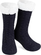House socks - fluffy warm coral fleece lined - non-slip socks for men and girls - Thick Winter coral fleece - Sleep socks - Postpartum socks - Fluffy Slipper socks - soft and comfortable floor socks - Black