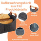 wood basket - firewood basket - storage basket - Foldable felt firewood basket with wooden handles - Fireplace Wood Basket - firewood basket - storage basket for wood, toys and books - Firewood basket - Dark grey