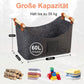wood basket - firewood basket - storage basket - Foldable felt firewood basket with wooden handles - Fireplace Wood Basket - firewood basket - storage basket for wood, toys and books - Firewood basket - Dark grey