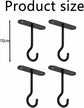 pieces - 10*7 cm - Ceiling hooks - metal hanging basket brackets - wall hooks - metal wall hooks - wall-mounted flower hangers - hanging plant hangers - with screws - for planters, bird feeders and lanterns - black