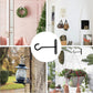 pieces - 10*7 cm - Ceiling hooks - metal hanging basket brackets - wall hooks - metal wall hooks - wall-mounted flower hangers - hanging plant hangers - with screws - for planters, bird feeders and lanterns - black