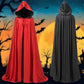 Red Halloween cape - alloween cosplay costume - Unisex reversible cape with hood - robe - Grim Reaper&