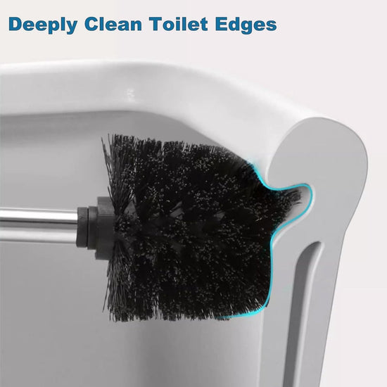 2 pieces - Toilet brush - Stainless steel toilet brush - With screw head - WC brush - Toilet brush - With handle - Stainless steel handle - Universal - Replacement toilet brushes - The brush heads are individually replaceable - Black
