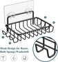 Soap Holders - 2 Pieces - Hanging Soap Holder - Soap Dish - Soap Holder for Shower Wall with 4 Hooks - Stainless Steel - Soap Holder with Drain - Small Soap Dish - Wall Mounting - Portable - Bathroom Accessories - Shower - No Drilling Required - Self-Adhe