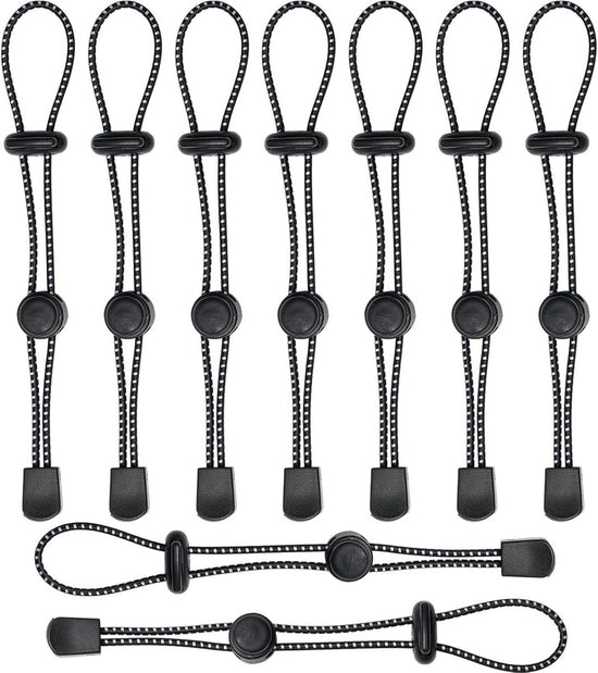 Backpack - trekking pole holders - straps - elastic cord - hiking cord - pole attachment buckle - adjustable trekking poles - for camping, hiking, mountaineering, tactical bag accessories - 10 pieces