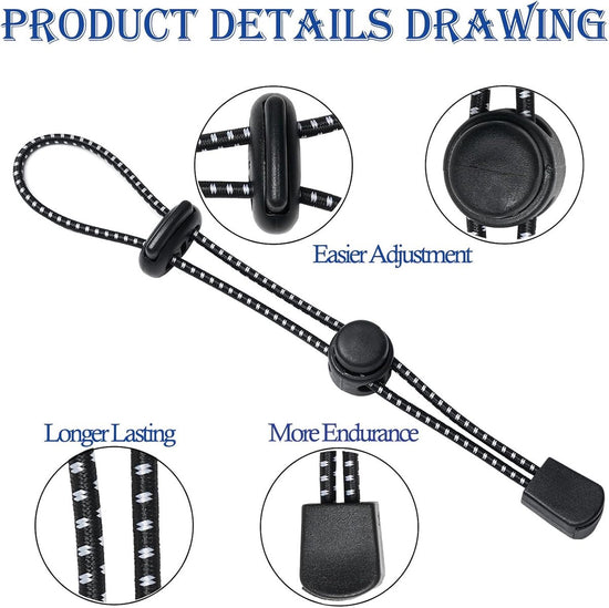 Backpack - trekking pole holders - straps - elastic cord - hiking cord - pole attachment buckle - adjustable trekking poles - for camping, hiking, mountaineering, tactical bag accessories - 10 pieces