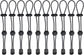 Backpack - trekking pole holders - straps - elastic cord - hiking cord - pole attachment buckle - adjustable trekking poles - for camping, hiking, mountaineering, tactical bag accessories - 10 pieces