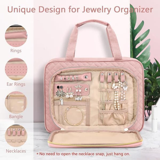 Pink Hanging Travel Toiletry Bag Large Makeup Bag