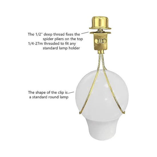 Lampshade Holder Adapter Kit with Knob Leveling System Gold Stabilizer