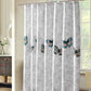 Shower Curtain 220x200cm Bathroom Curtain with Hooks Mildew Resistant