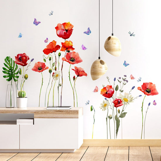 Wall sticker - flowers - Reusable / repositionable - Children&