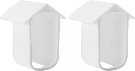 2 pieces - Camera silicone protective cover - security camera protective cover - white - soft silicone case - security camera protective cover - weatherproof silicone housing - for EufyCam 2C