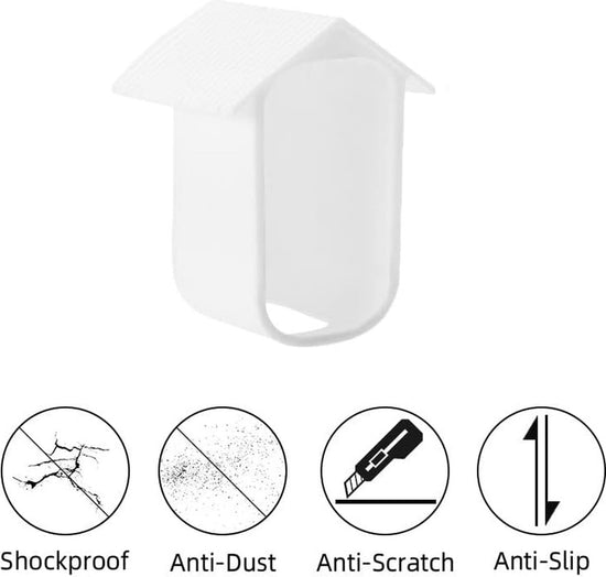 2 pieces - Camera silicone protective cover - security camera protective cover - white - soft silicone case - security camera protective cover - weatherproof silicone housing - for EufyCam 2C