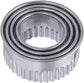 4 Pieces - Cookie Cutter - Round - Cookie Cutters - Cookie Cutters - Φ75/65/54/43mm - Serrated Edge - Silver - Stainless Steel
