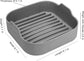Airfryer accessories - Silicone baking dish - 2 pieces - Hot air fryer - Baking tins - Baking paper alternative - Basket baking tin - 20 CM - gray - Accessories