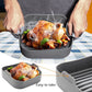 Airfryer accessories - Silicone baking dish - 2 pieces - Hot air fryer - Baking tins - Baking paper alternative - Basket baking tin - 20 CM - gray - Accessories