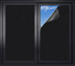 Window Film - Blackout Window Film - Sun Protection - Blackout Cloth - Black - Window Sticker - 45x100cm - Privacy Film Glass Windows - Adhesive Film Window
