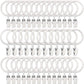 Curtain rings - 45 pieces - Inner diameter 3.8CM - White - Curtain clips for curtain rods - Metal clamps with clip - Hooks for shower curtains, towels, tea towels and dishcloths - Curtain hooks - Curtain hooks