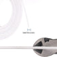 Curtain spiral wire - 10M - Curtain cable - with screw eyes and hooks - 25 sheep eye circles and 25 question mark nails - Spiral wire set - curtain cable line for clothing - Tension spring - white - Metal - for curtain rods, curtains, shower curtains