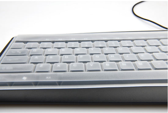 Keyboard Cover - Keyboard Protector - Silicone - Waterproof - Dust and Splashproof - Keyboard Protection - Cover - Dust Cover for Keyboard - For Keyboards - 44.5*13cm - Transparent White