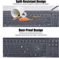 Keyboard Cover - Keyboard Protector - Silicone - Waterproof - Dust and Splashproof - Keyboard Protection - Cover - Dust Cover for Keyboard - For Keyboards - 44.5*13cm - Transparent White