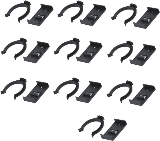 10 pieces - Skirting clips - Furniture clamps - Kitchen plinth hooks - Kitchen plinth clips - For kitchen frames mounting - Black - plastic - For cabinet legs with a diameter of 3.9 cm - For sofa, table, bed, cabinet