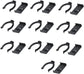 10 pieces - Skirting clips - Furniture clamps - Kitchen plinth hooks - Kitchen plinth clips - For kitchen frames mounting - Black - plastic - For cabinet legs with a diameter of 3.9 cm - For sofa, table, bed, cabinet